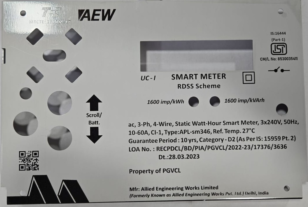 Meter Name Plates