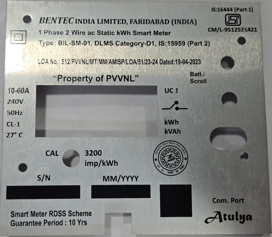 Meter Name Plates